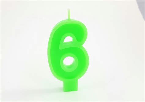 Lime Green Birthday Number Candle Etsy