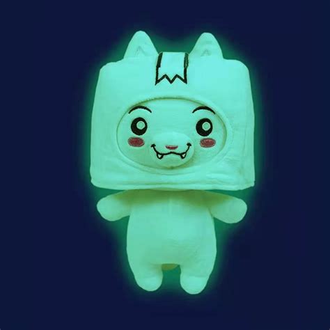 Lankybox Glow In The Dark Plush Foxy Boxy Ghosty Lanky Box Removable