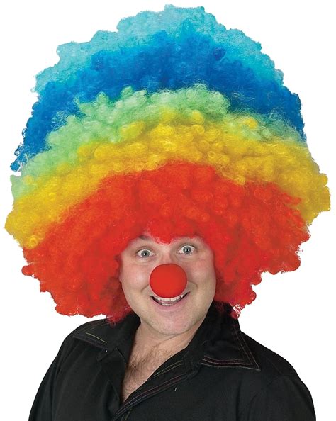 clown it pennywise wig orange fancy dress adult one size only clothes shoes and accessories