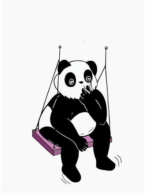 Take A Break Panda Smoking A Cigarette Sticker For Sale By Babarue