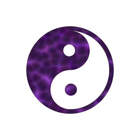 Purple Yin Yang Symbol By Tigerlynx