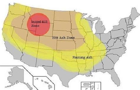 If Yellowstone Erupts Which States Would Be Affected Map Printable Map