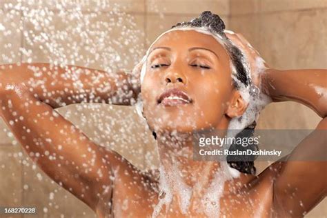 black woman shower soap photos and premium high res pictures getty images