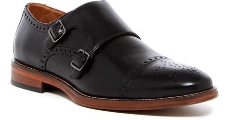 Lyst Johnston And Murphy Hughes Double Monk Strap Oxford In Black For Men