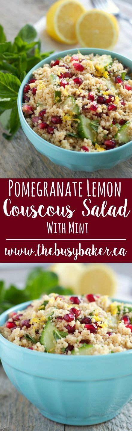 This simple salad that i want to share with you today is easy enough for a quick dinner, but is fancy enough for a corporate dinner party. Lemon Couscous Salad with Pomegranate and Mint | Recipe ...
