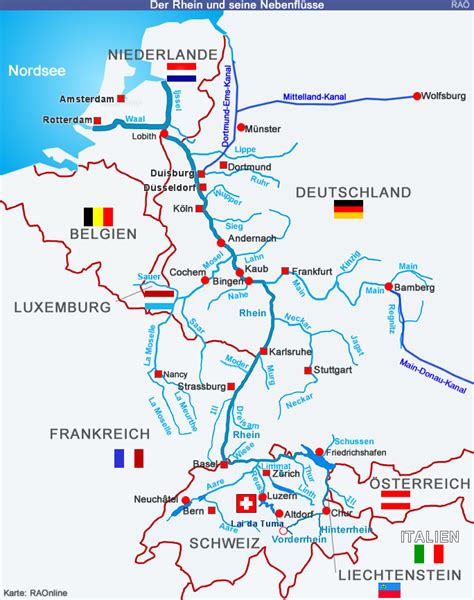 Rhein Verlauf Deutschland Karte My Blog