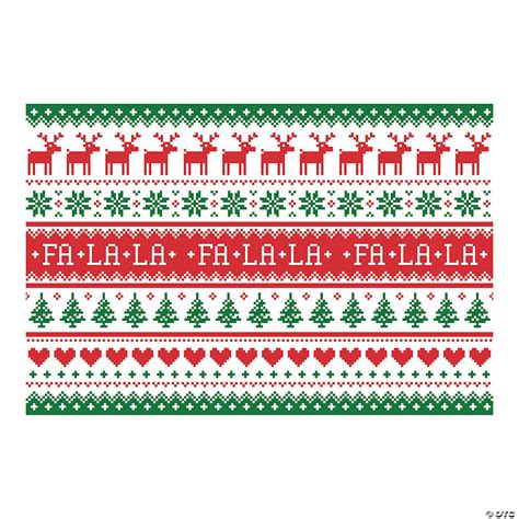 Ugly Sweater Backdrop 3 Pc Oriental Trading