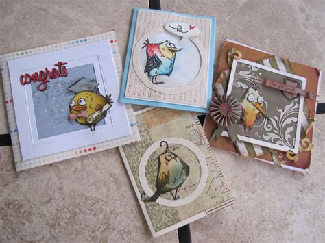 Some Tim Holtz Crazy Bird Cards I Made Recently Crazy Bird Crazy Dog
