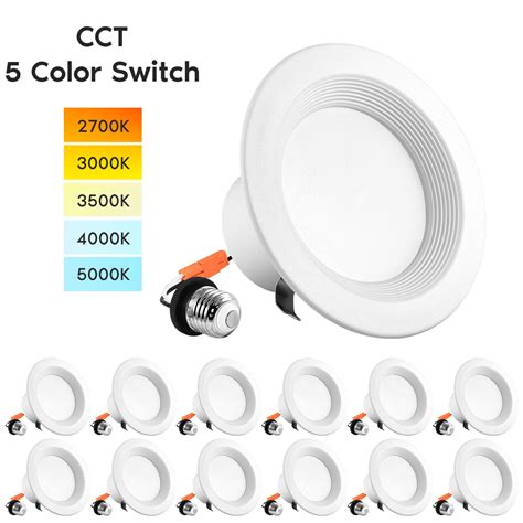 Choose 3500k color temperature in living spaces where earthy, warm tones are being used. Luxrite 4" LED Recessed Downlight 5 Color Options 2700K ...