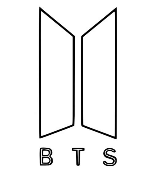 Coloring page BTS Logo "Bulettproof Boy Scouts" 11