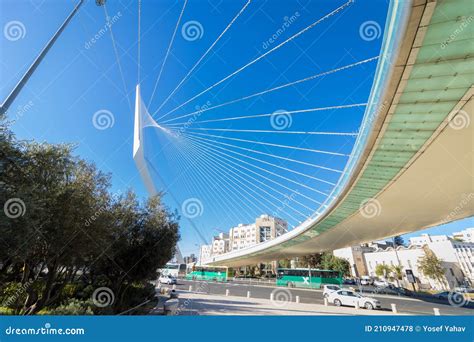 The Famous String Bridge At The Main Entrance To The City Of Jerusalem