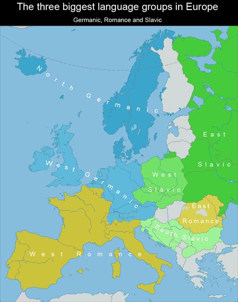 A Map Of The Germanic Romance And Slavic Maps On The Web
