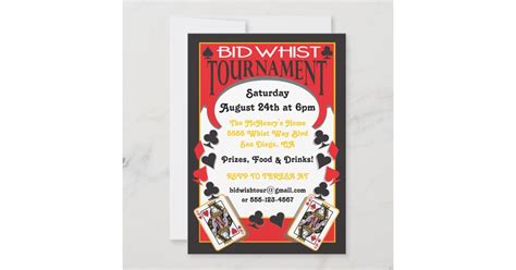 Bid Whist Tournament Party Invitation Zazzle