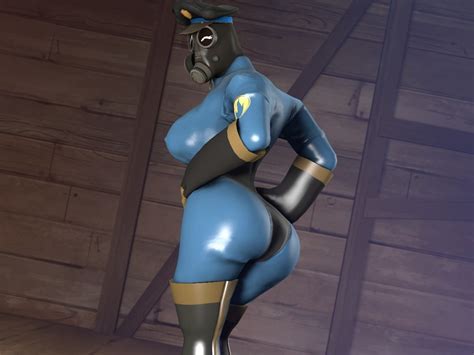 Rule 34 3d Ass Boots Breasts Female Fempyro Gas Mask Hat