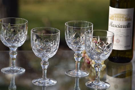 Vintage Crystal Wine Glasses Set Of 6 Stuart England 1950 S Vintage Stuart Claret 6 Oz Wine