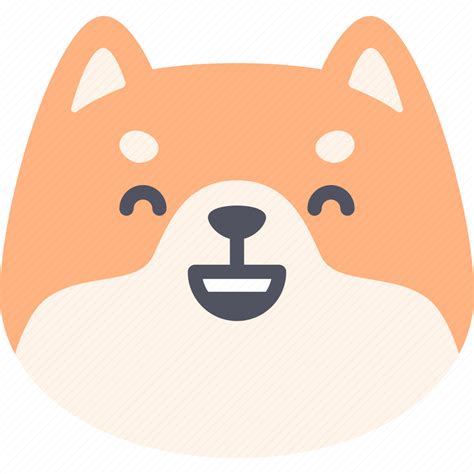 Laughing Dog Shiba Inu Emoji Emotion Expression Feeling Icon