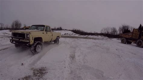 Old Chevy 4x4 Playing In The Snow Youtube