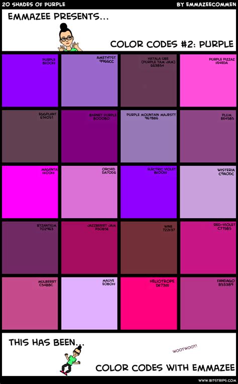 Purple Color Chart Effy Moom
