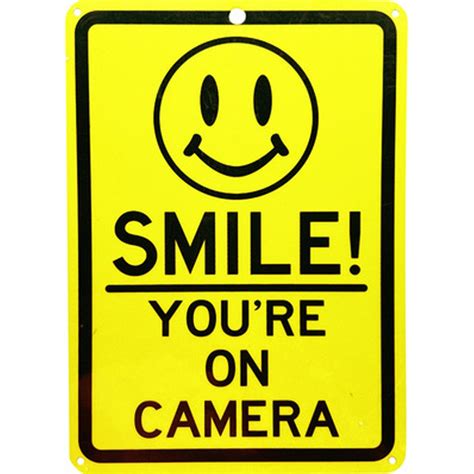 Forester 7 X 10 Reflective Aluminum Sign Smile Youre On Camera