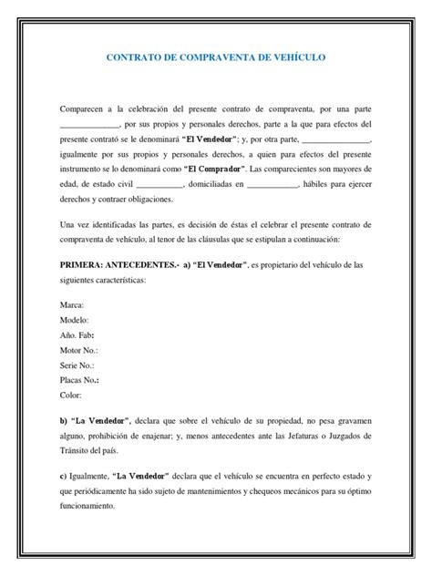 Formato Carta Responsiva Compraventa Vehiculo Pdf Document Riset Porn Sex Picture