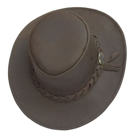 New Australian Aussie Outback Bush Hat Buffalo Leather Akubra Style Ebay