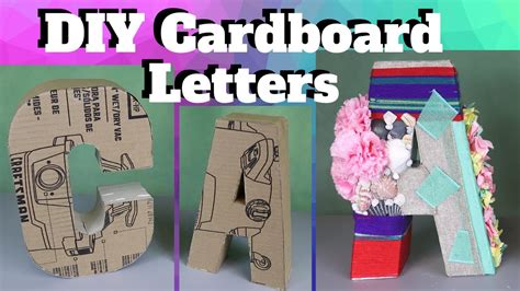 Diy 3d Letters 20 Cool Diy Cardboard Letters Hative While It Can