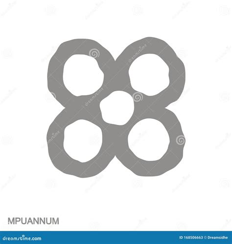 Monochrome Icon With Adinkra Symbol Mpuannum Cartoon Vector