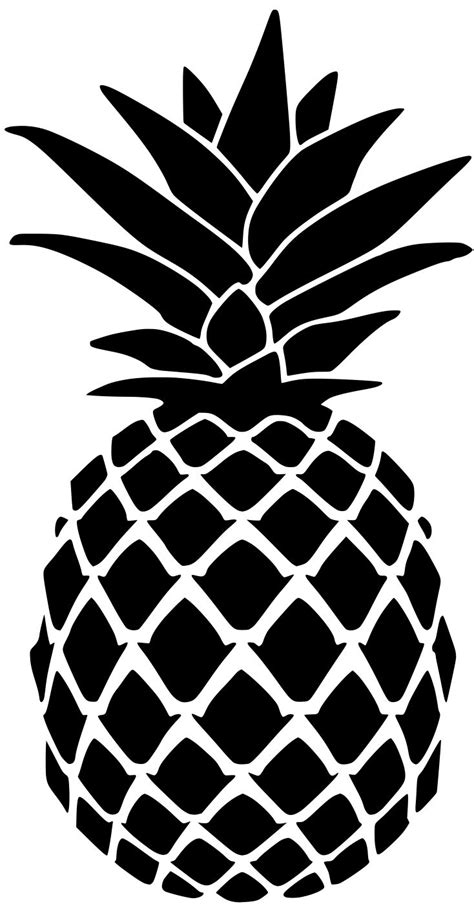 Download Pineapple Stencil for Doormat | Pineapple art, Silhouette ...