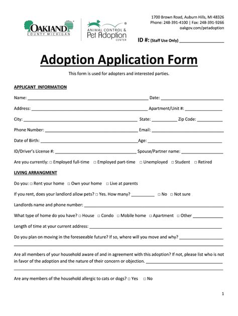 Adoption Form Fill Online Printable Fillable Blank Pdffiller