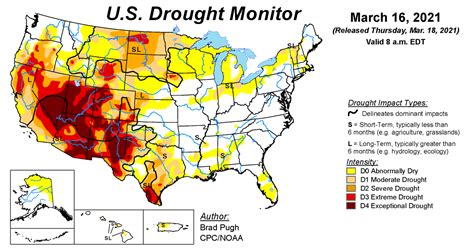 Us Drought Monitor Update For March 16 2021 National Centers For