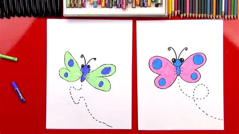 How To Draw A Cartoon Butterfly Art For Kids Hub