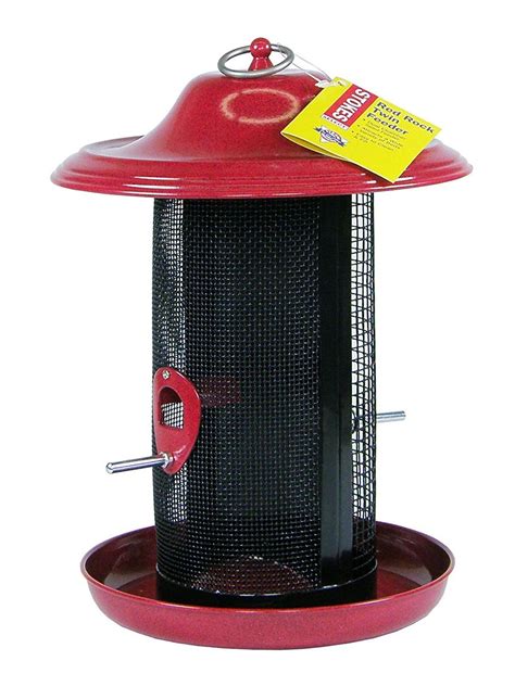Stokes Select 38199 Red Rock Twin Chamber Bird Feeder Red Bird