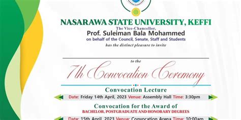 Nsuks 7th Convocation Ceremony Nasarawa State University Keffi