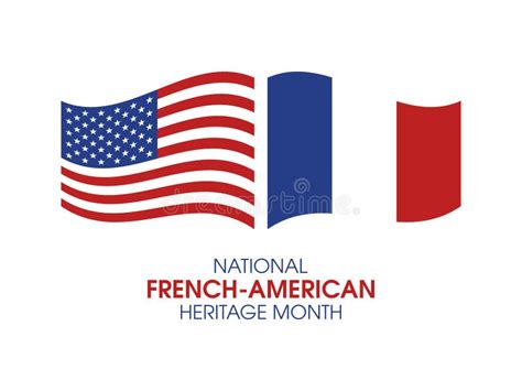 National French American Heritage Month Vector Stock Vector