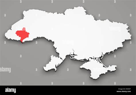 Karte Von Ukraine Abteilung Regionen Iwano Frankiwsk Stockfotografie Alamy