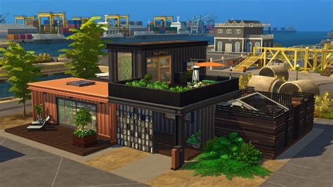 The Sims 4 Eco Lifestyle Container Home Eagamechangers Youtube