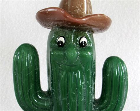 Anthropomorphic Candle Saguaro Cactus Green Wax Man With Etsy