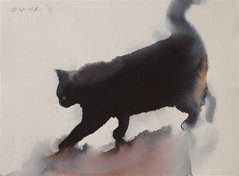 New Watercolor And Ink Cats That Slowly Bleed Into Paper By Endre Penovác