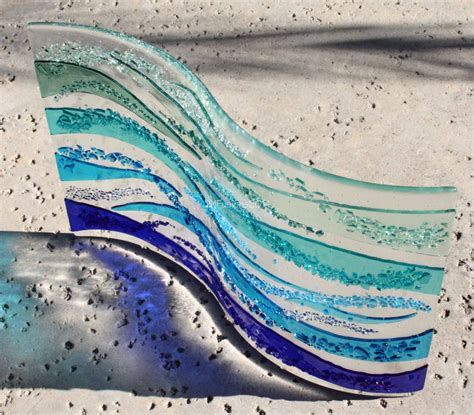 Fused Glass Art Rolling Waves Made To Order
