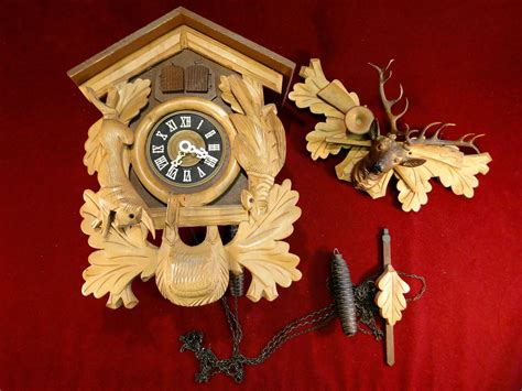 161 Vintage German Hunter Musical Cuckoo Clock Est £50 £70 Cuckoo