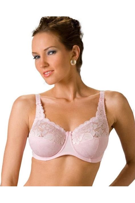 Ladies Pink Camille Jacquard Lingerie Womens Underwired Big Cup Bra