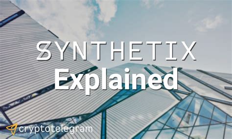 Also, synthetic crypto crypto synthetics means that you are essentially mimicking the returns of an underlying asset without necessarily owning the asset itself. What is Synthetix - A Beginner's Guide to SNX - Cryptotelegram