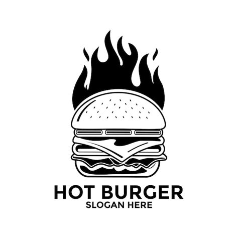 Premium Vector Burger Logo Design Vector Template Fast Food Flat Logo