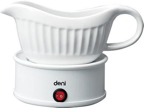 Deni 15501 Electric Gravy Boat With Warming Plate White Home Supply