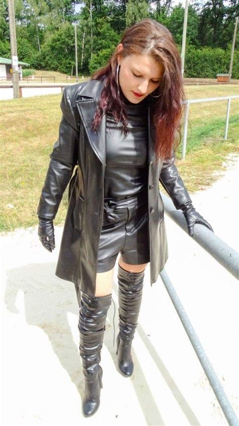 Stiefelfan On Twitter Leather Pants Women Sexy Leather Outfits Leather Dress Women