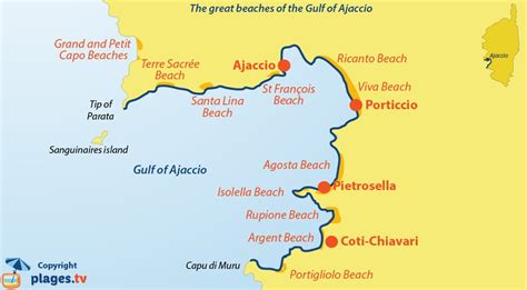 Corsica Beaches Map