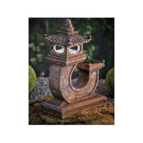 Solar lights absorb solar energy during the day and turn on automatically at night. Pagoda Garden Solar Power Light Lantern Yard Lawn Decor ...