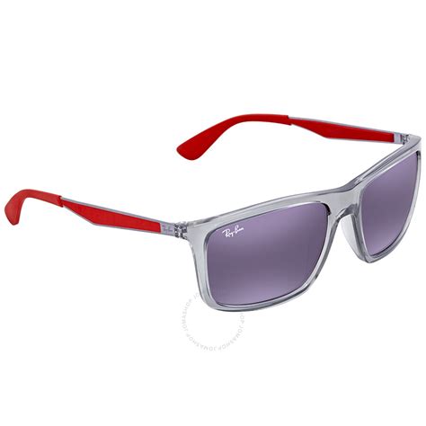 ray ban scuderia ferrari grey gradient rectangular sunglasses rb4228m f6108g 58 8053672819656