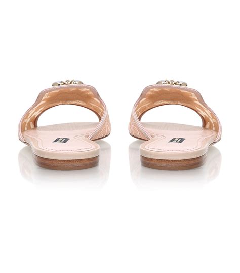 dolce and gabbana nude lace embellished bianca sandals harrods uk