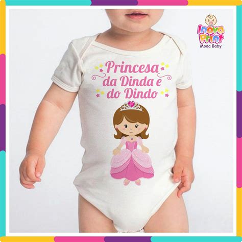 Body Infantil Personalizado Princesa Da Dinda E Do Dindo No Elo7